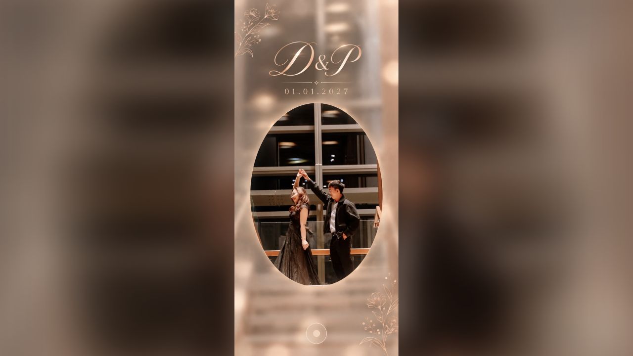 Ảnh bìa thiệp cưới Dũng và Phương